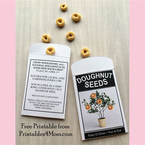 Donut Seeds Printable